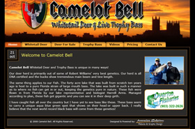 Camelot Bell Whitetail Deer & Live Trophy Bass