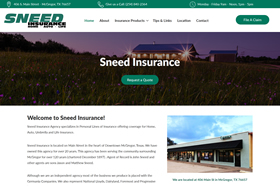 Sneed Insurance Agency Website Design