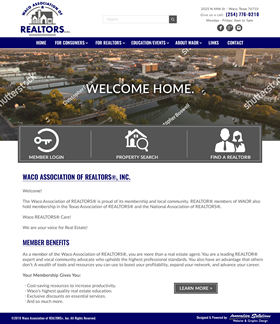 Waco Association of Realtors Website Design