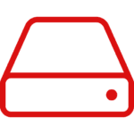 Innovative Solutions Website & Graphic Design Red Hard Drive Icon