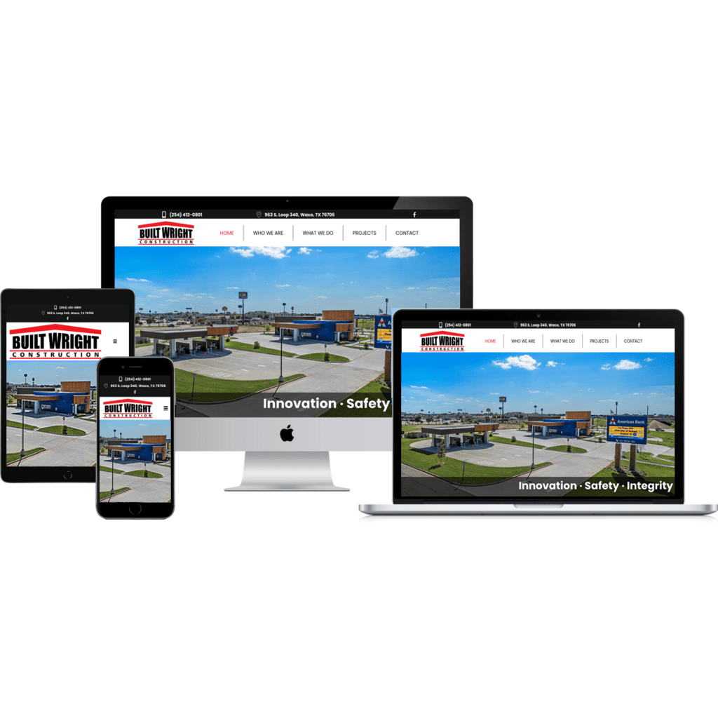 Built Wright Construction Website Design - Innovative Solutions Waco