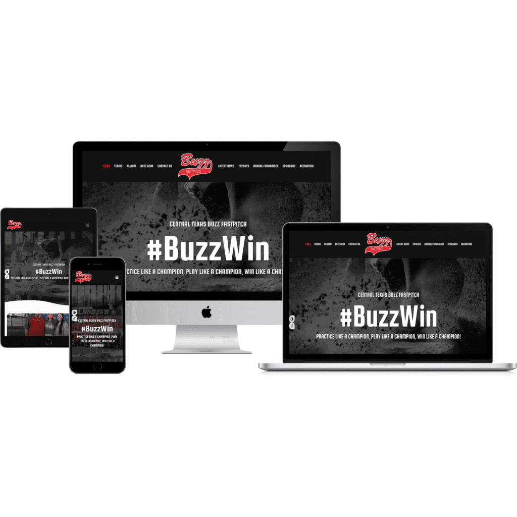 Innovative Solutions Website & Graphic Design Waco Sports Website Design - Buzz Fastpitch