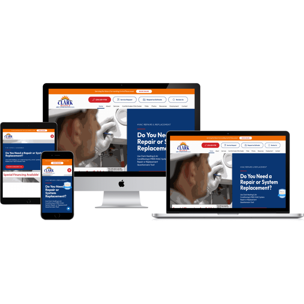 Innovative Solutions Waco Clark Heating & Air Conditioning Website Design