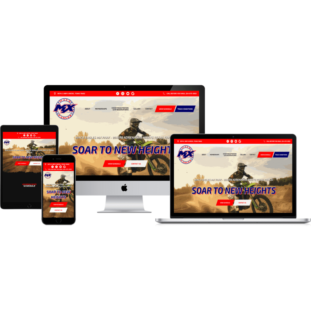 Innovative Solutions Waco Eagles MX Park Website Design